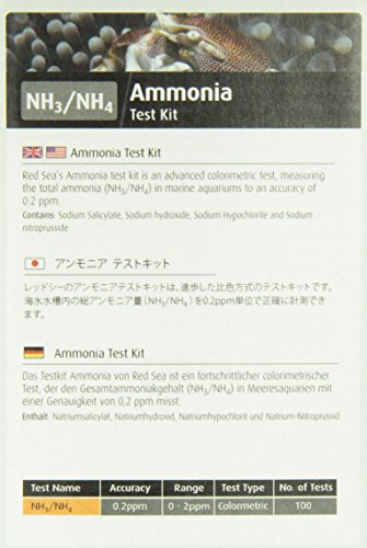 Red Sea Mcp Ammonia Test Kit - Nh3 Nh4 Marine Test Kit - 100 Tests Free Shipping