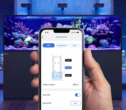 Red Sea 3-in-1 ReefATO + ATO Auto Top Off System for Aquarium | Water on Floor Alarm | App Controled with Fish Tank Temperature Probe