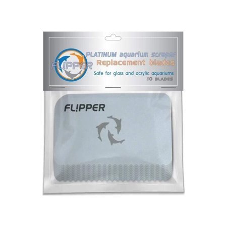 FL!PPER (Flipper) - Platinum aquarium scraper - Replacement blades - 10 Pk